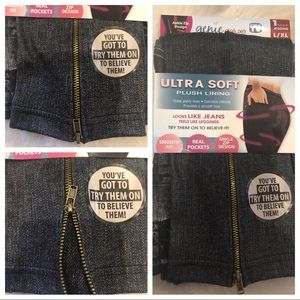 🆕🖤🍑 GENIE Delux Slim Jeggings w/ Ankle Zip L/XL